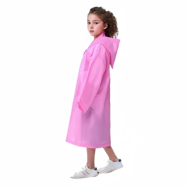 Lightweight Thickened Kids EVA Raincoat with Adjustable Hood