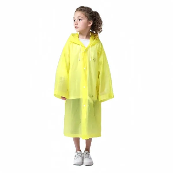 Lightweight Thickened Kids EVA Raincoat with Adjustable Hood