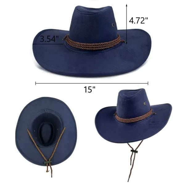 Leather Western Cowboy Hat