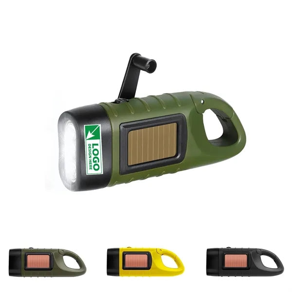 Hand Crank Solar Powered Flashlight