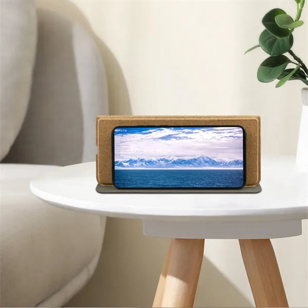 Eco Cork Wireless Charger Magnetic Folding Stand Mouse Pad