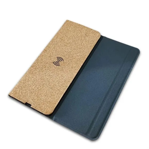 Eco Cork Wireless Charger Magnetic Folding Stand Mouse Pad