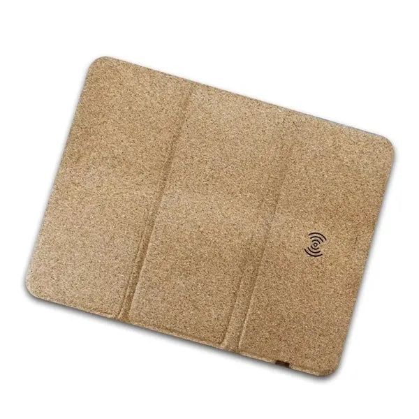 Eco Cork Wireless Charger Magnetic Folding Stand Mouse Pad