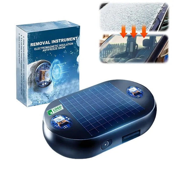 Anti-Freeze Solar Electromagnetic Car Snow Removal Device