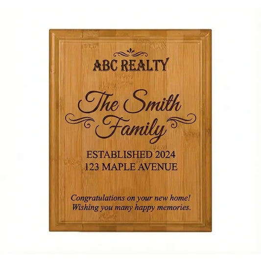 Eco Friendly Bamboo Plaque 12" x 15"