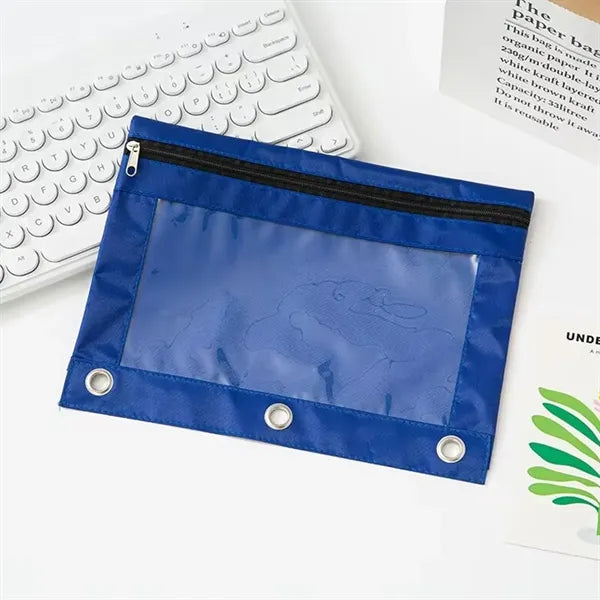 3 Hole Zipper Pen Case Bag