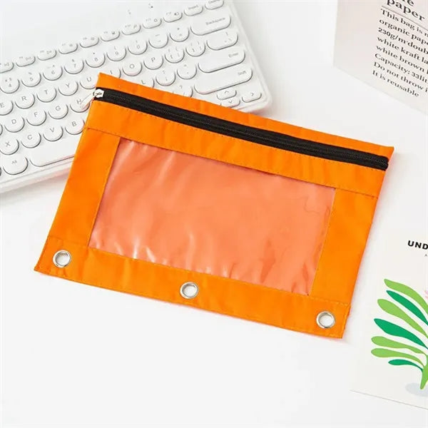 3 Hole Zipper Pen Case Bag