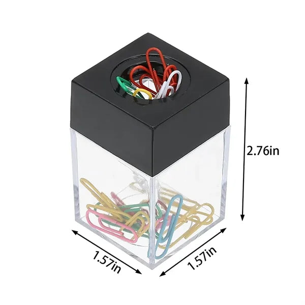 Magnetic paper clip holder dispenser large capacity for desk