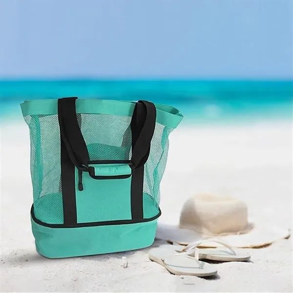 2 in 1 Beach Tote Bag With Insulated Cooler