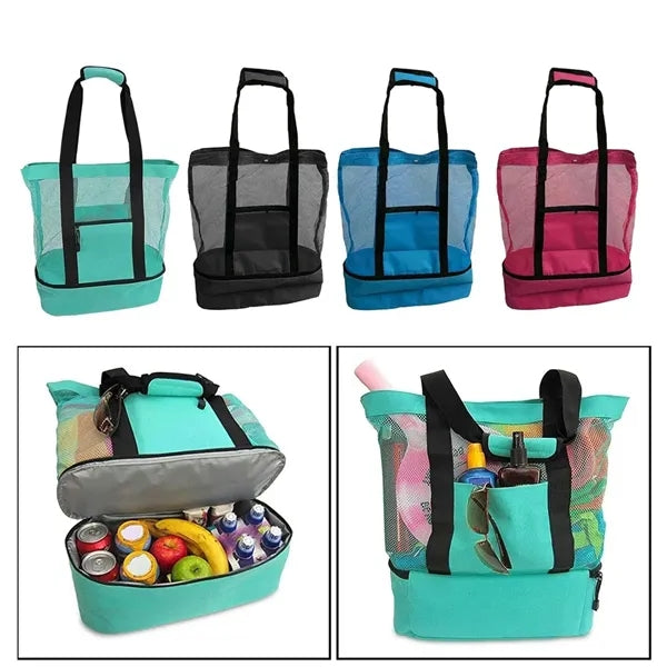 2 in 1 Beach Tote Bag With Insulated Cooler