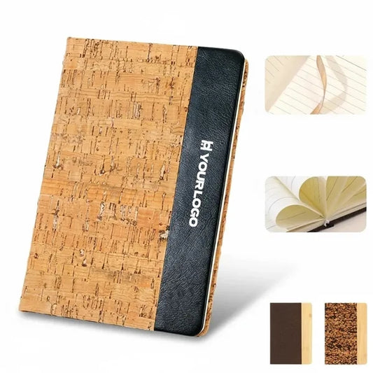 A5 notebook with eco-friendly coffee grounds bamboo leather