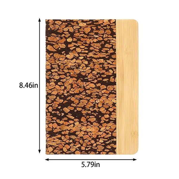 A5 notebook with eco-friendly coffee grounds bamboo leather