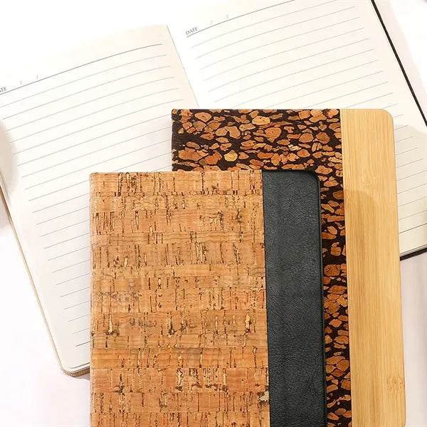 A5 notebook with eco-friendly coffee grounds bamboo leather
