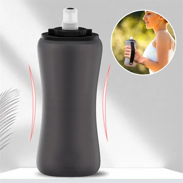 12-oz Collapsible Leak-Proof Running Bottle with Wrist Strap