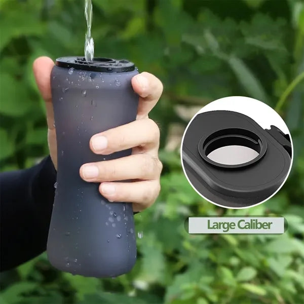 12-oz Collapsible Leak-Proof Running Bottle with Wrist Strap