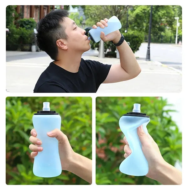 12-oz Collapsible Leak-Proof Running Bottle with Wrist Strap
