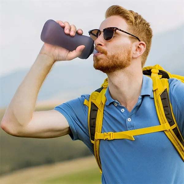 12-oz Collapsible Leak-Proof Running Bottle with Wrist Strap