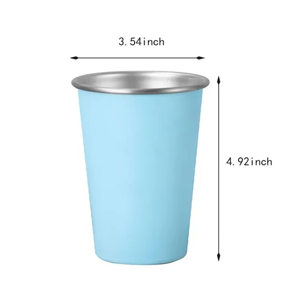 16 oz stainless steel pint cups stackable for travel camping