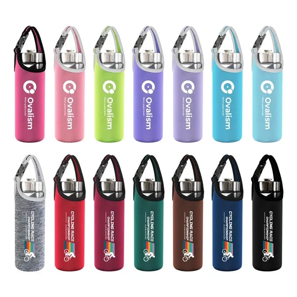 3mm Neoprene Large Bottle Sleeve with Clip Handle