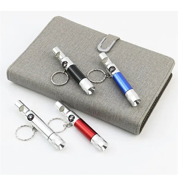 3 in 1 survival tool whistle flashlight compass for outdoor