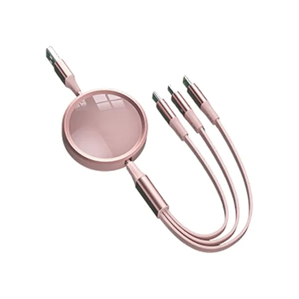 3.6ft Retractable 3-in-1 Charging Cable Roll