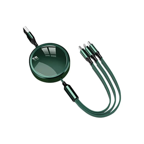 3.6ft Retractable 3-in-1 Charging Cable Roll