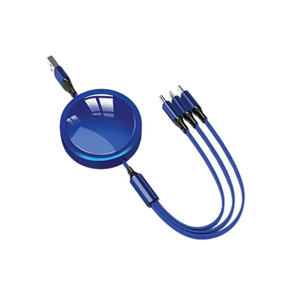 3.6ft Retractable 3-in-1 Charging Cable Roll