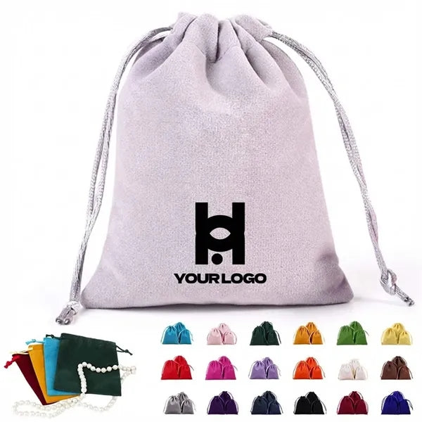 Velvet drawstring jewelry bag small pouch for wedding