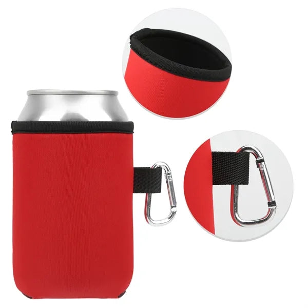 12Oz Can Cooler With Carabiner