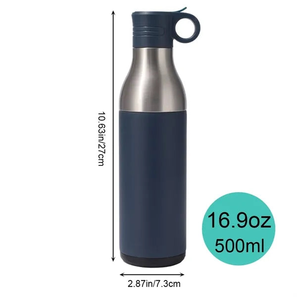 16 oz Stainless Steel Water Bottle 2-in-1 Vacuum Flask