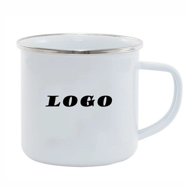 Stainless Steel Rim Enamel Mug