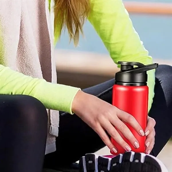 20 oz. Stainless Steel Sports Bottle with Straw Lid