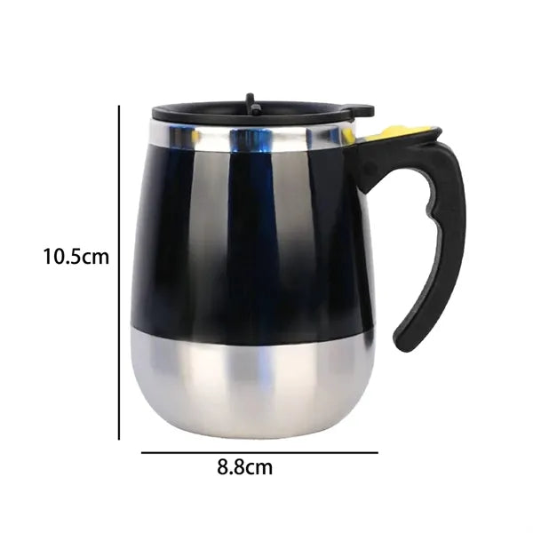 14 oz. Automatic Self-Stirring Mug with Handle Lid