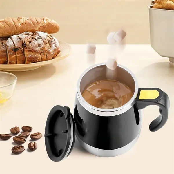 14 oz. Automatic Self-Stirring Mug with Handle Lid