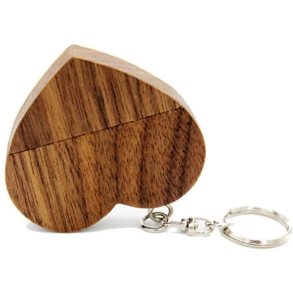 Heart Shape Wooden USB Flash Drive