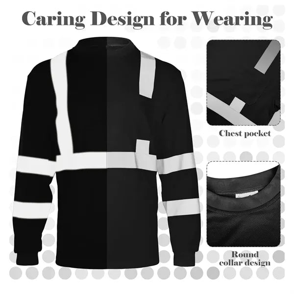 Long Sleeve Safety Shirt High Visibility Reflective