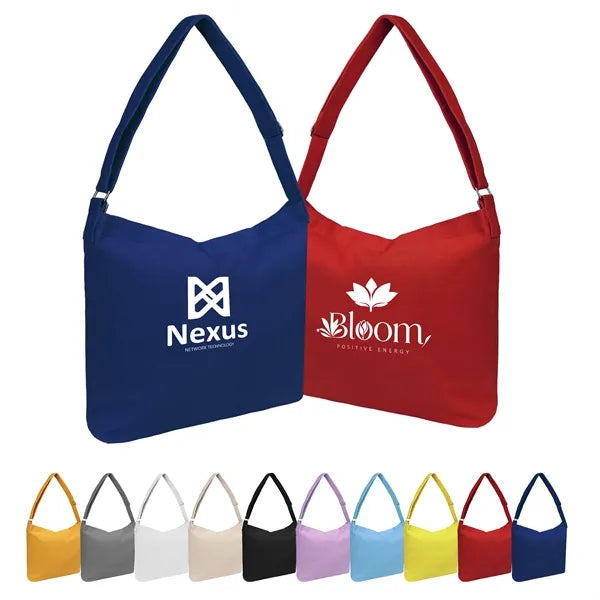 12Oz Canvas Zipper Tote Bag W/ Adjustable Shoulder Strap