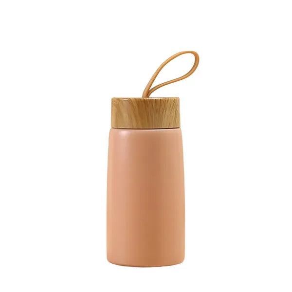 9.5oz Leak-Proof Stainless Steel Tumbler with Wooden Lid