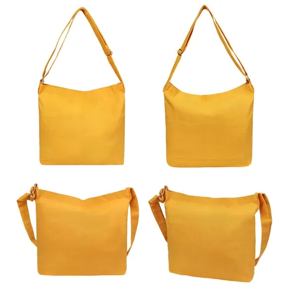 12Oz Canvas Zipper Tote Bag W/ Adjustable Shoulder Strap