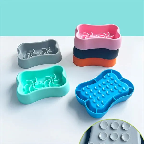 Mini Dog Slow Bowl for Feeder Container with Suction Cup