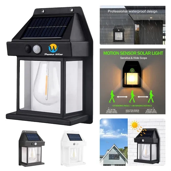 Waterproof Motion Sensor Auto Switch 3-Mode Solar Wall Light
