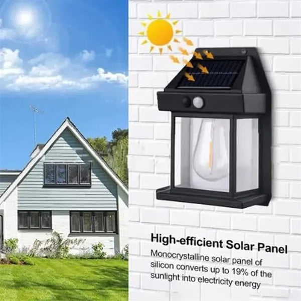 Waterproof Motion Sensor Auto Switch 3-Mode Solar Wall Light