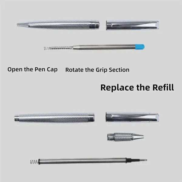 Compact Stainless Mini Ballpoint Pen Pocket Clip