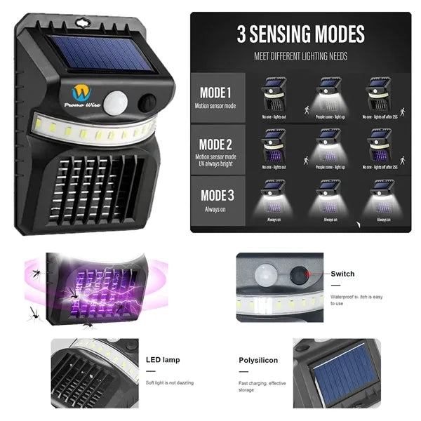 Motion Sensor Easy Install Anti-Mosquito Solar Wall Light