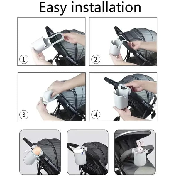 Universal silicone cup holder foldable for stroller bike