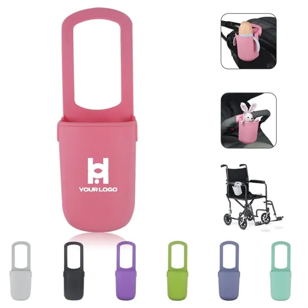 Universal silicone cup holder foldable for stroller bike
