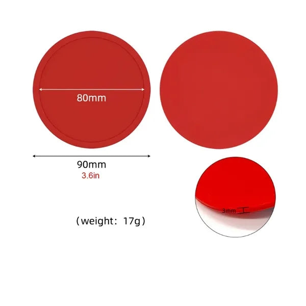 Colorful 3.6" Non Slip Silicone Coaster Heat Insulation