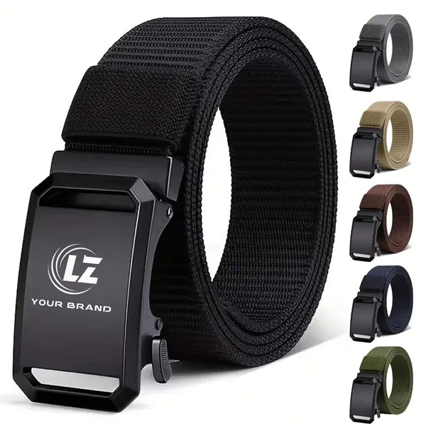 Colorful Nylon Woven Buckle Belt for Business & Casual