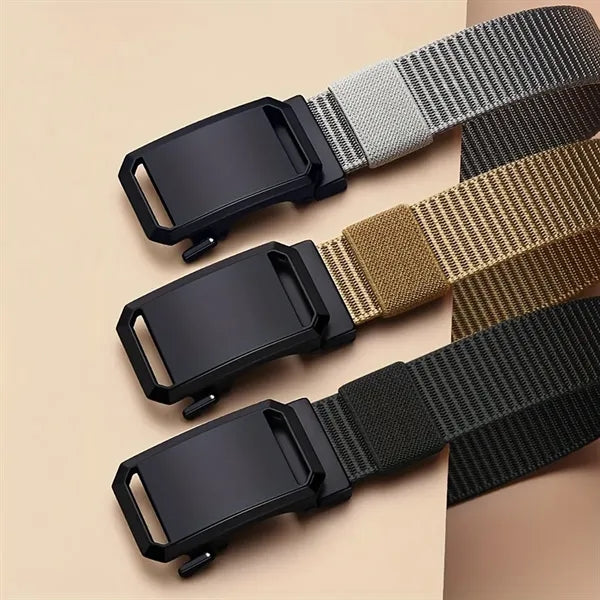 Colorful Nylon Woven Buckle Belt for Business & Casual