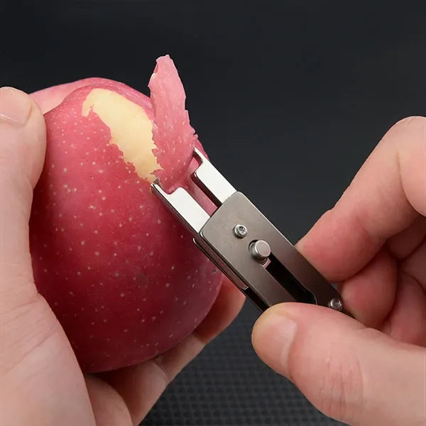 Compact Retractable Peeler Bottle Opener EDC Keychain Tool
